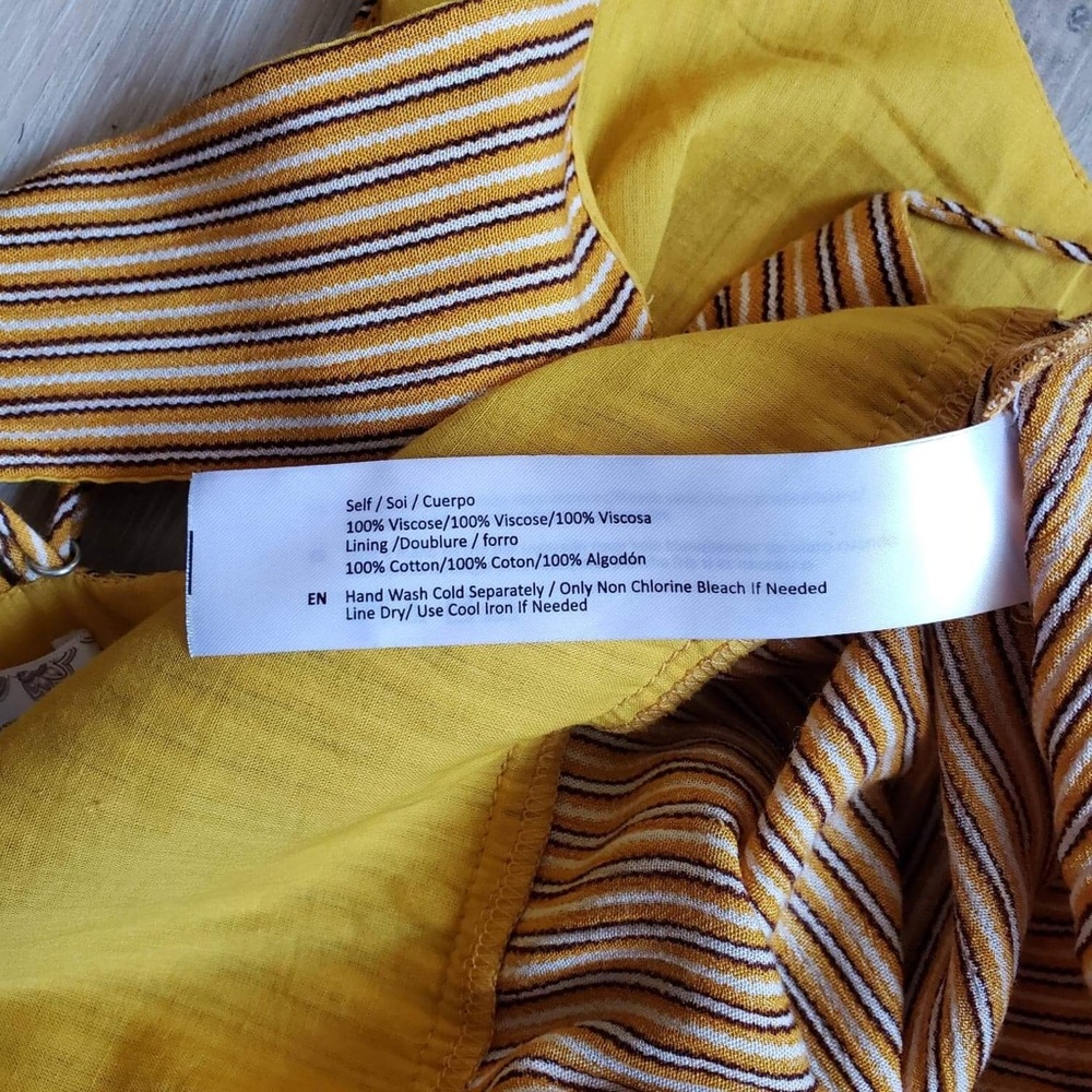 Paris Mustard Yellow Striped Culotte Jumpsuit - Picture 11 of 16
